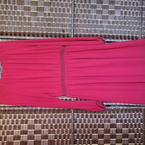 Altuzarra X Target Burgundy Long Sleeve Dress with Embroidery - Picture 5 of 10